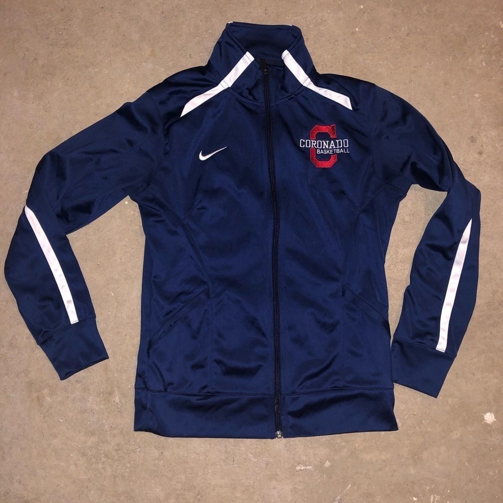 Nike Zip Up Warm Up Navy Blue Jacket